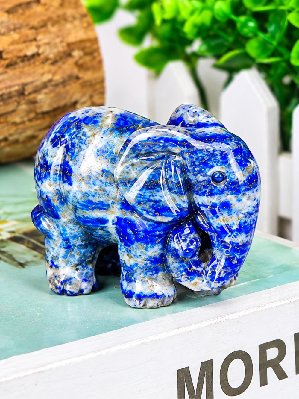 🆕 New Lapis Lazuli Crystal Elephant- Healing Crystal Figurines